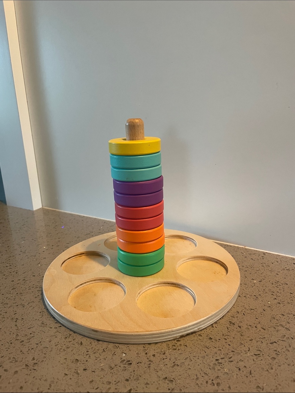 Lovevery Flexible Wooden Ring Posting Toy